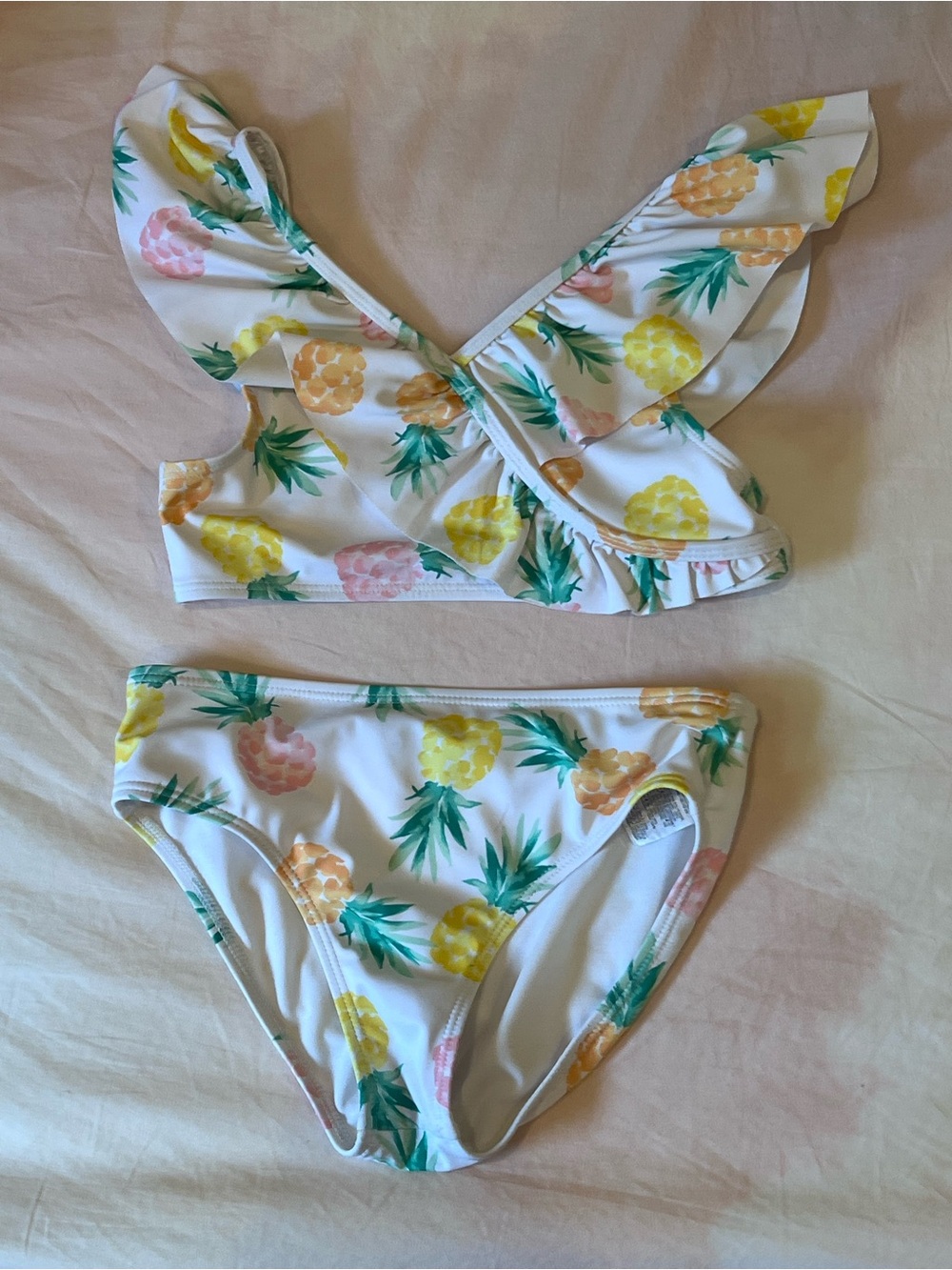 Janie and Jack Bikini Set with Multi-Color Pineapple Print